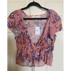 Hiatus mauve floral blouse